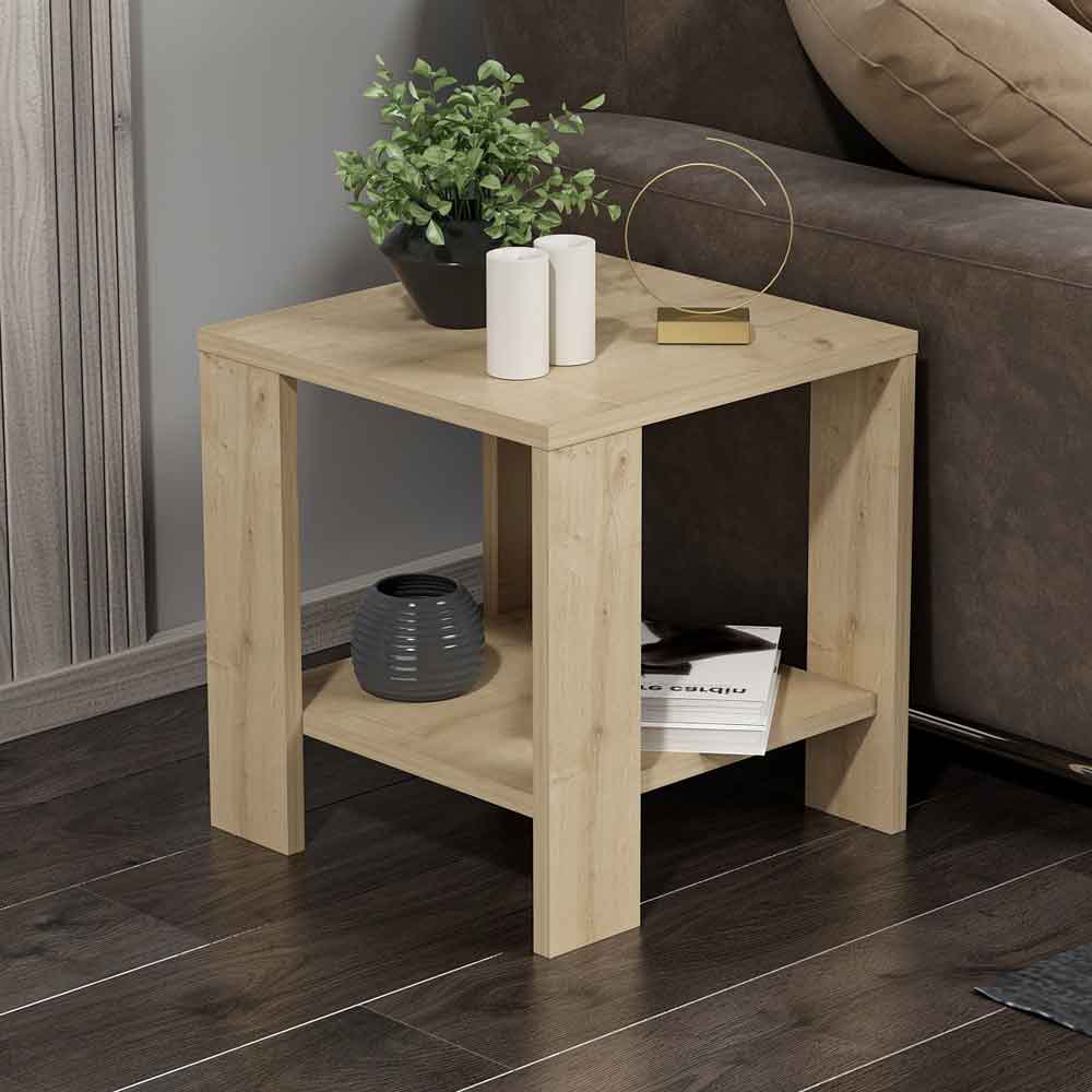 Midi Wooden Side Table in Sapphire Oak