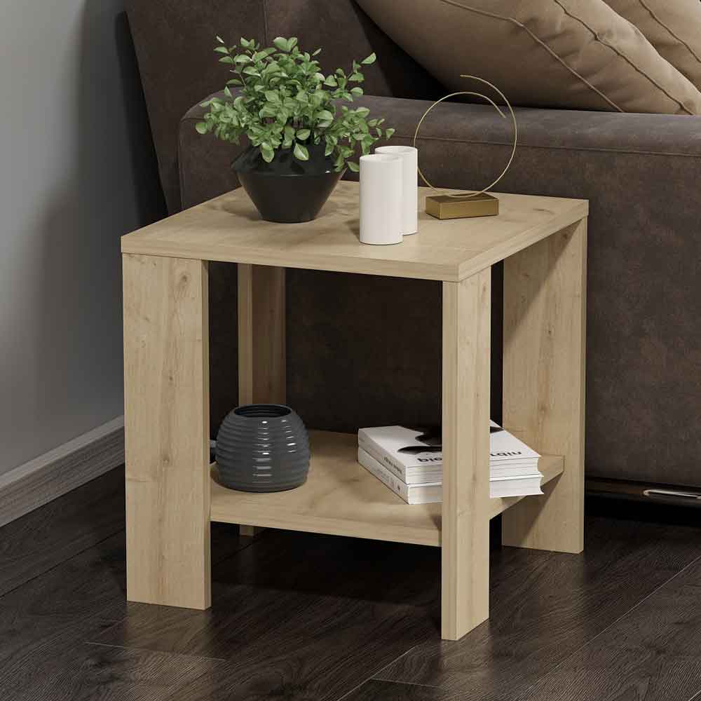 Midi Wooden Side Table in Sapphire Oak