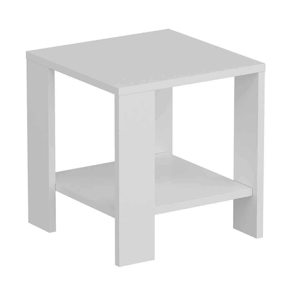 Midi Wooden Side Table in White