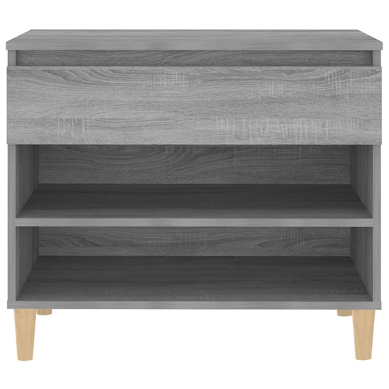Midland Wooden Hallway Shoe Storage Rack In Grey Sonoma Oak