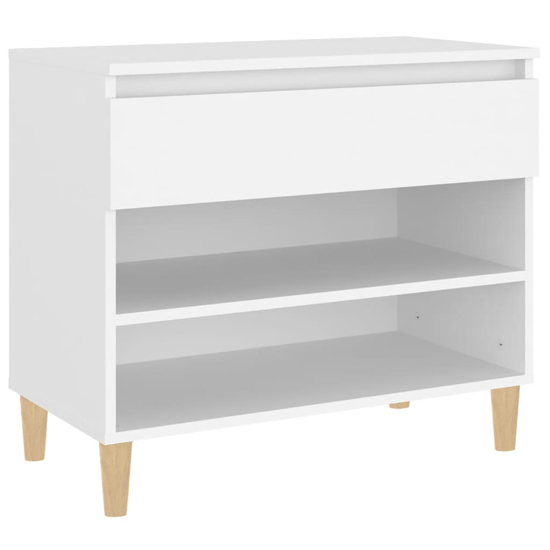 Midland Wooden Hallway Shoe Storage Bench In White Furniture in Fashion