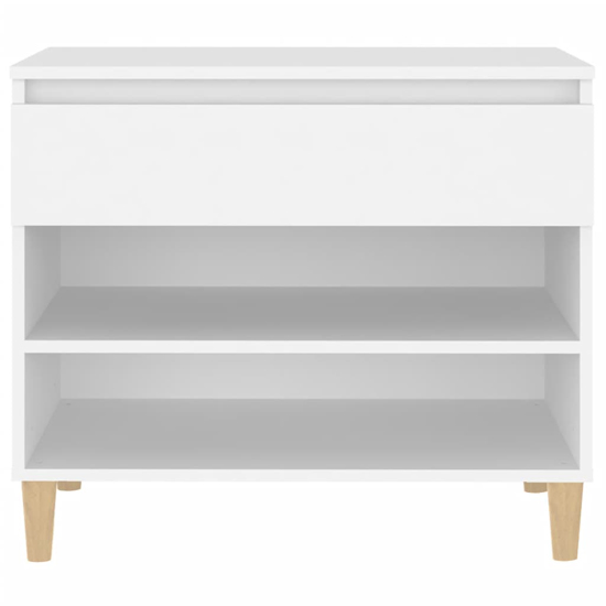 Midland Wooden Hallway Shoe Storage Bench In White Furniture in Fashion