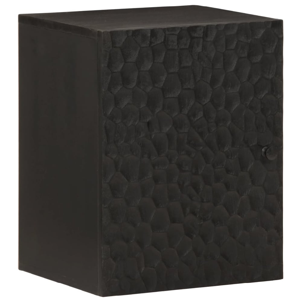 Midland Wooden Wall Bathroom Cabinet With 1 Door In Black