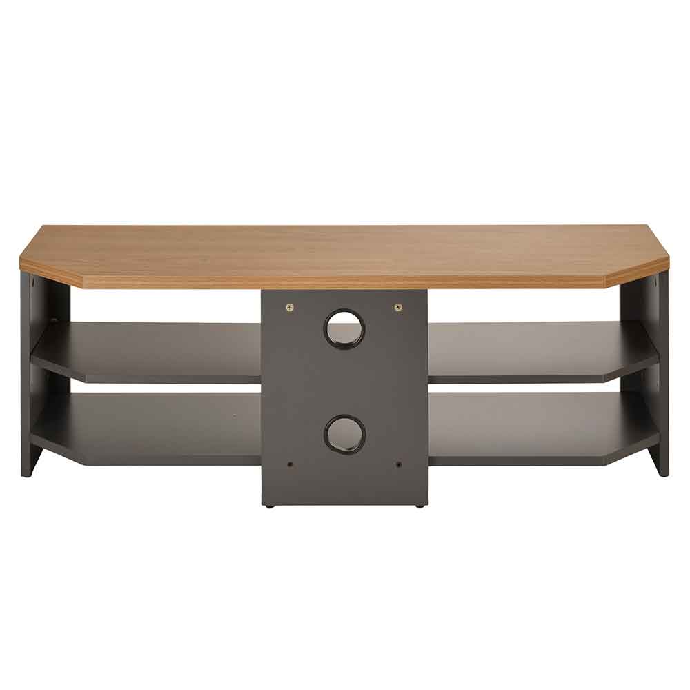 Midvale 1000mm Wooden TV Stand With 2 Shelves In Grey And Oak