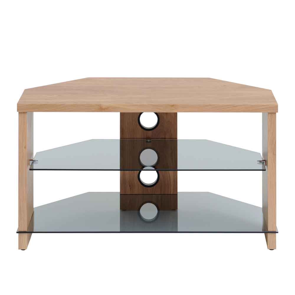 Midvale 1050mm Wooden TV Stand with 2 Glass Shelves in Oak