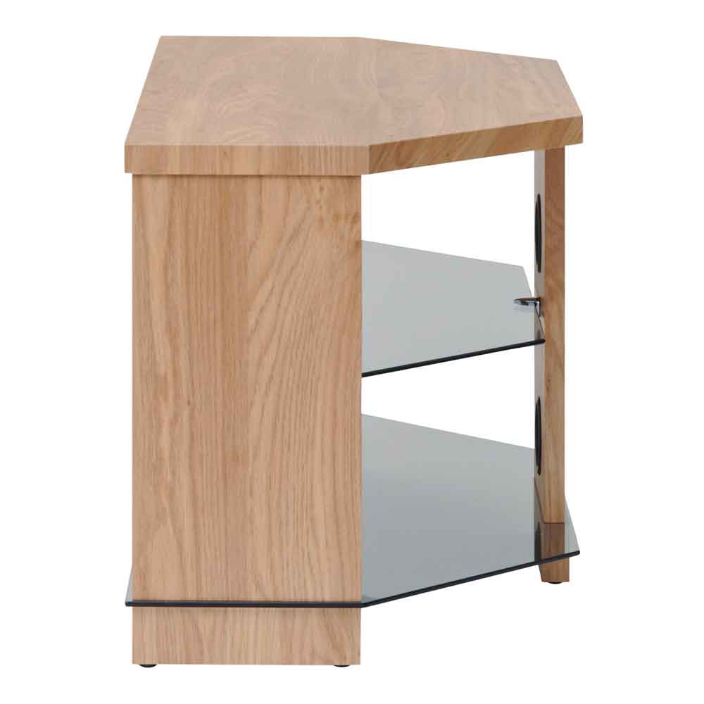 Midvale 1050mm Wooden TV Stand with 2 Glass Shelves in Oak