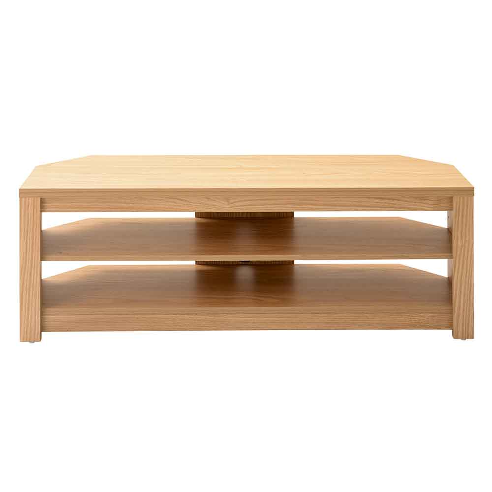 Midvale 1200mm Wooden TV Stand With 2 Shelves In Oak