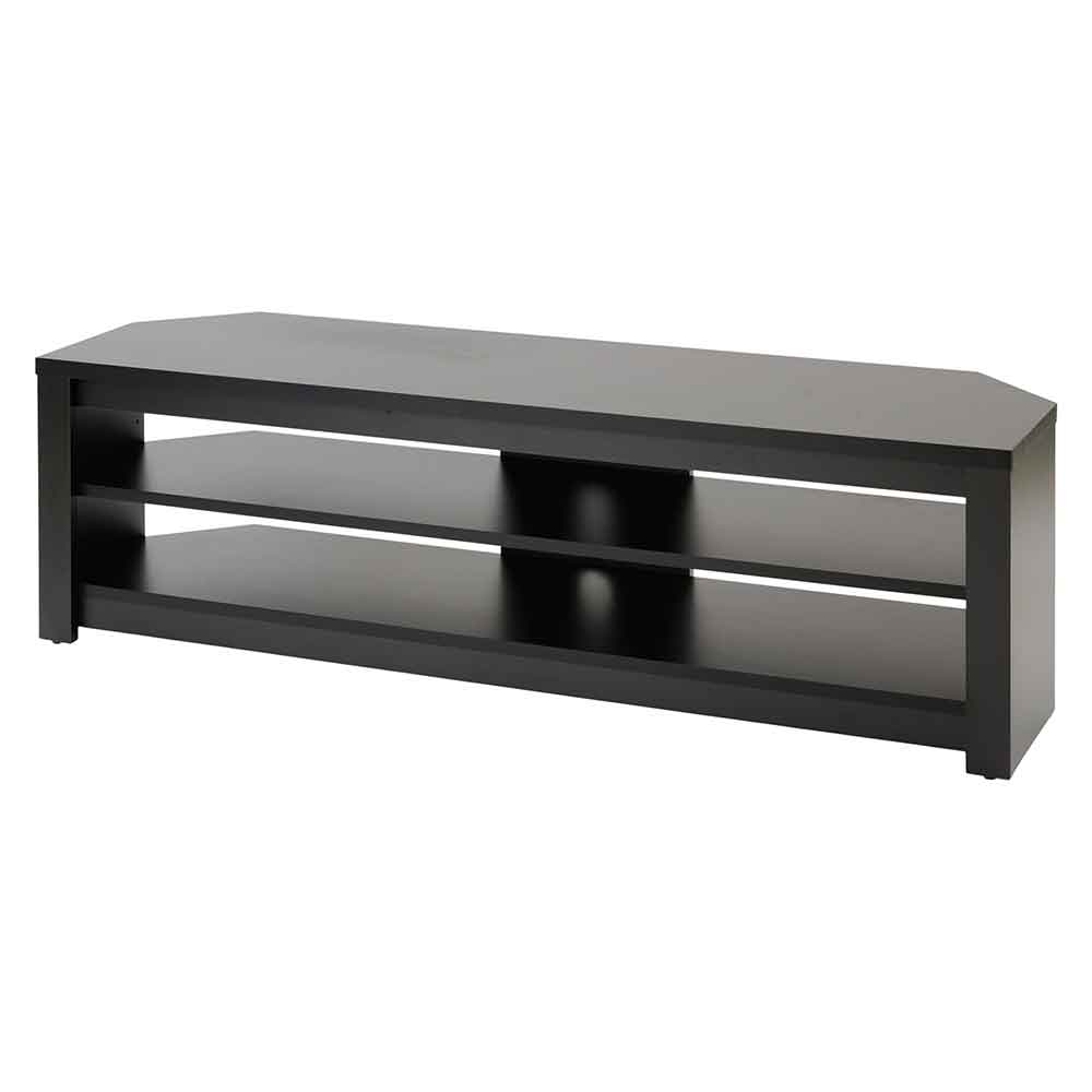 Midvale 1400mm Wooden TV Stand With 2 Shelves In Black