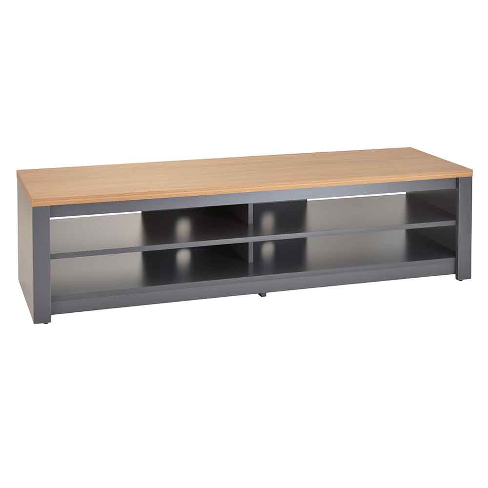 Midvale 1600mm Wooden TV Stand With 2 Shelves in Grey