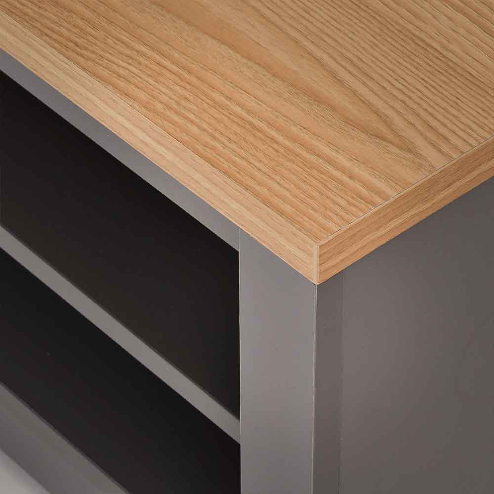 Midvale 1600mm Wooden TV Stand With 2 Shelves in Grey