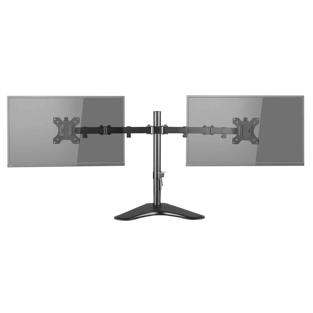 Midvale 32'' Double Arm Steel Desk Mount Monitor Stand - Black