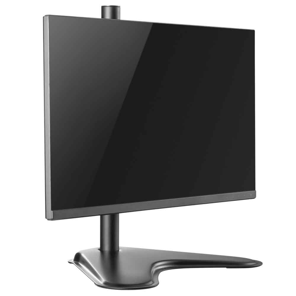Midvale 32'' Single Arm Steel Desk Mount Monitor Stand - Black