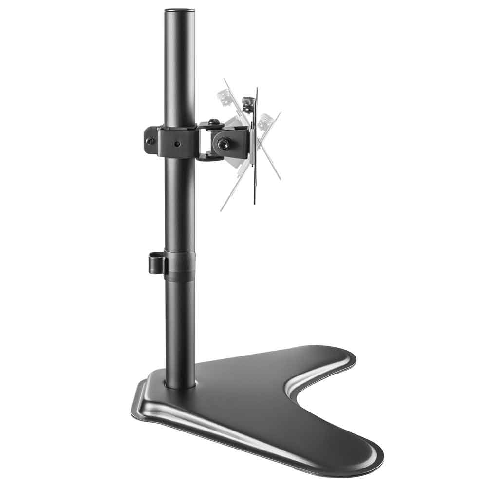 Midvale 32'' Single Arm Steel Desk Mount Monitor Stand - Black