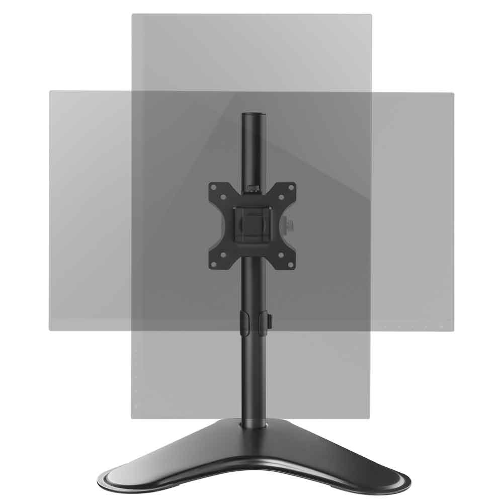 Midvale 32'' Single Arm Steel Desk Mount Monitor Stand - Black