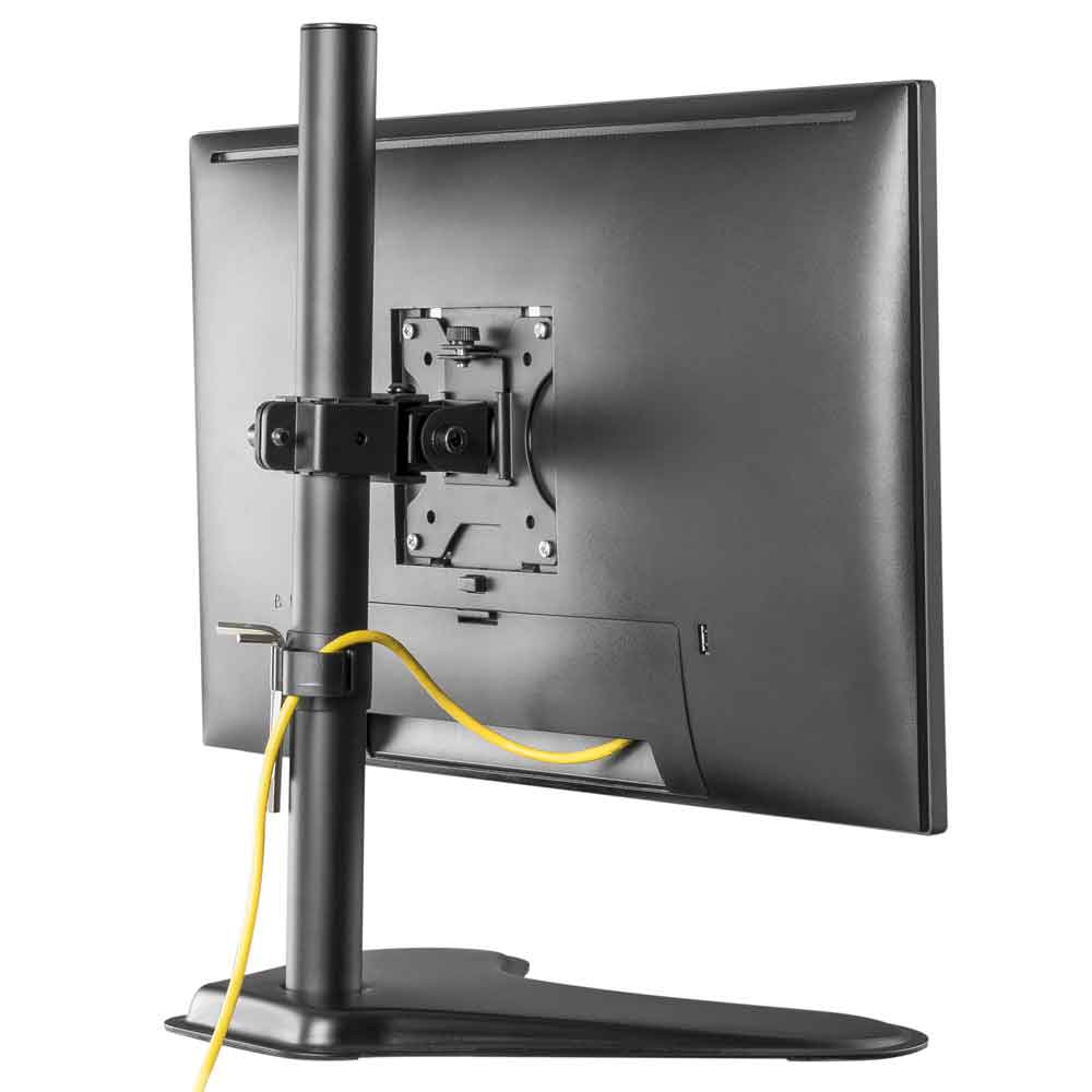 Midvale 32'' Single Arm Steel Desk Mount Monitor Stand - Black