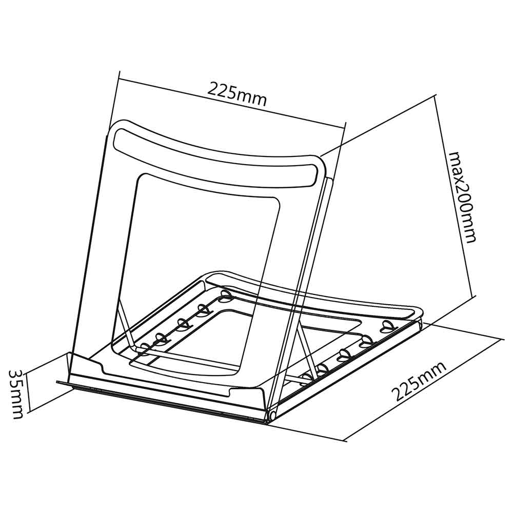 Midvale Adjustable Steel Laptop Stand - Black
