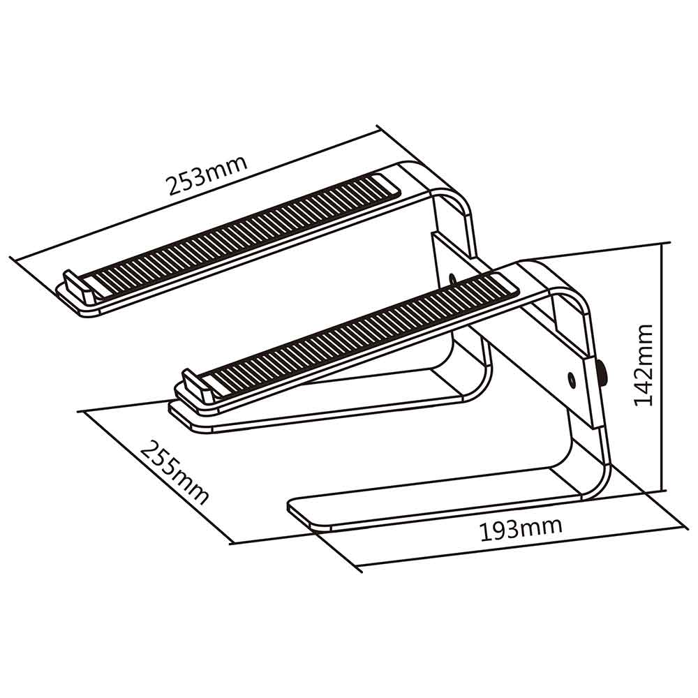 Midvale Aluminium Laptop Stand - Silver