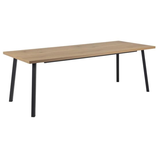 Product photograph of Midvale Rectangular Wooden 220cm Dining Table In Matt Wild Oak from Furniture in Fashion