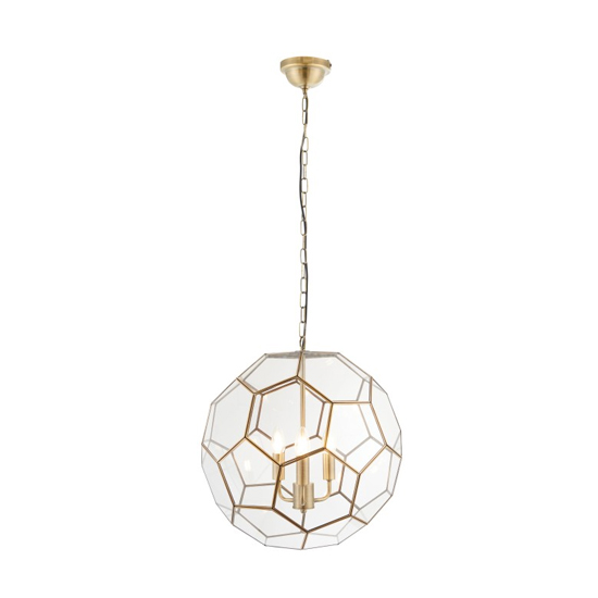 Miele Wall Hung 3 Pendant Light In Antique Brass