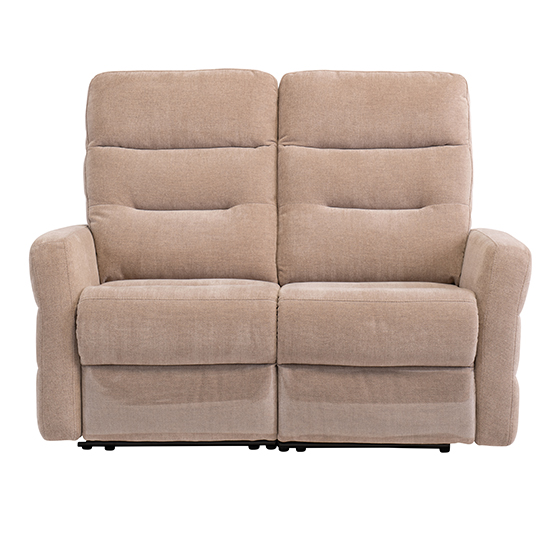 Mila Fabric Electric Recliner 2 Seater Sofa In Mink thumbnail