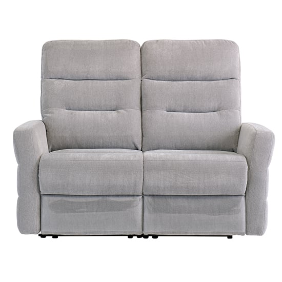 Product photograph of Mila Fabric Electric Recliner 2 Seater Sofa In Silver Grey from Furniture in Fashion