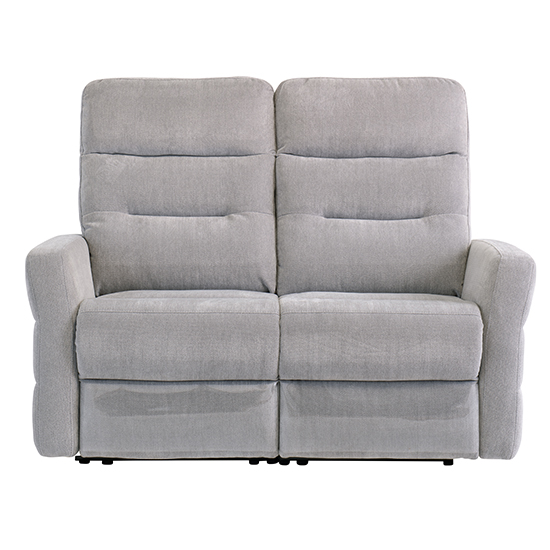 Mila Fabric Electric Recliner 2 Seater Sofa In Silver Grey thumbnail