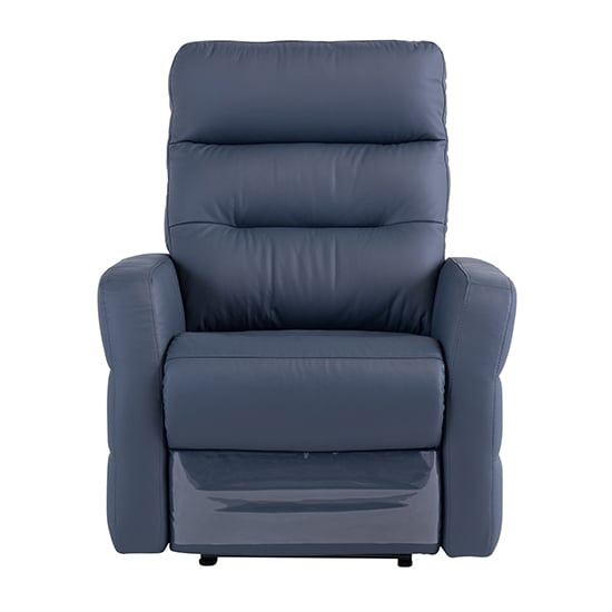 Product photograph of Mila Leather Electric Recliner Armchair In Blue from Furniture in Fashion