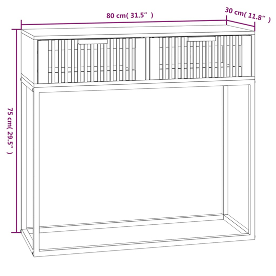 Mila Wooden Console Table With 2 Drawers In White