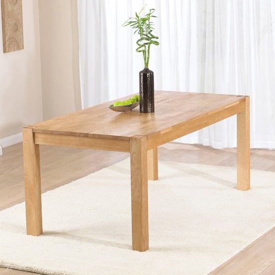 Milan Rectangular 120cm Wooden Dining Table In Oak