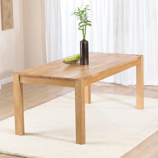 Milan Rectangular 180cm Wooden Dining Table In Oak