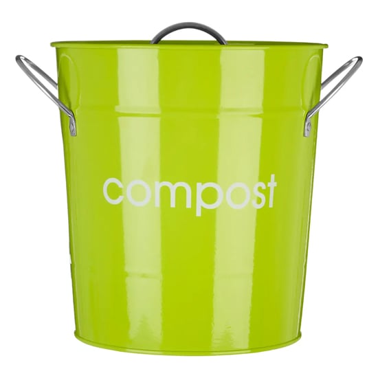 Product photograph of Milan Metal Compost Bin In Lime Green from Furniture in Fashion