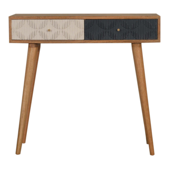 Milan Wooden Console Table In Navy And White With 2 Drawers_2