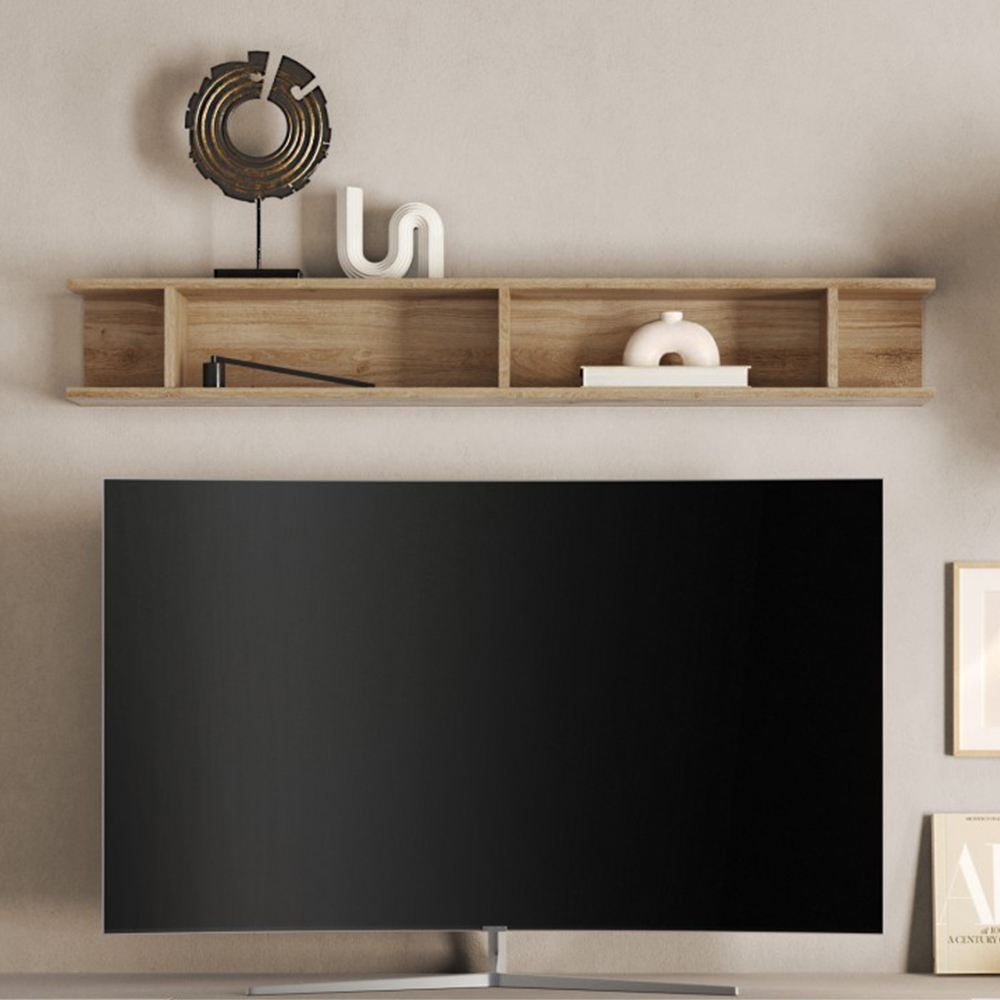 Read more about Milan wooden horizontal wall shelf in cadiz oak