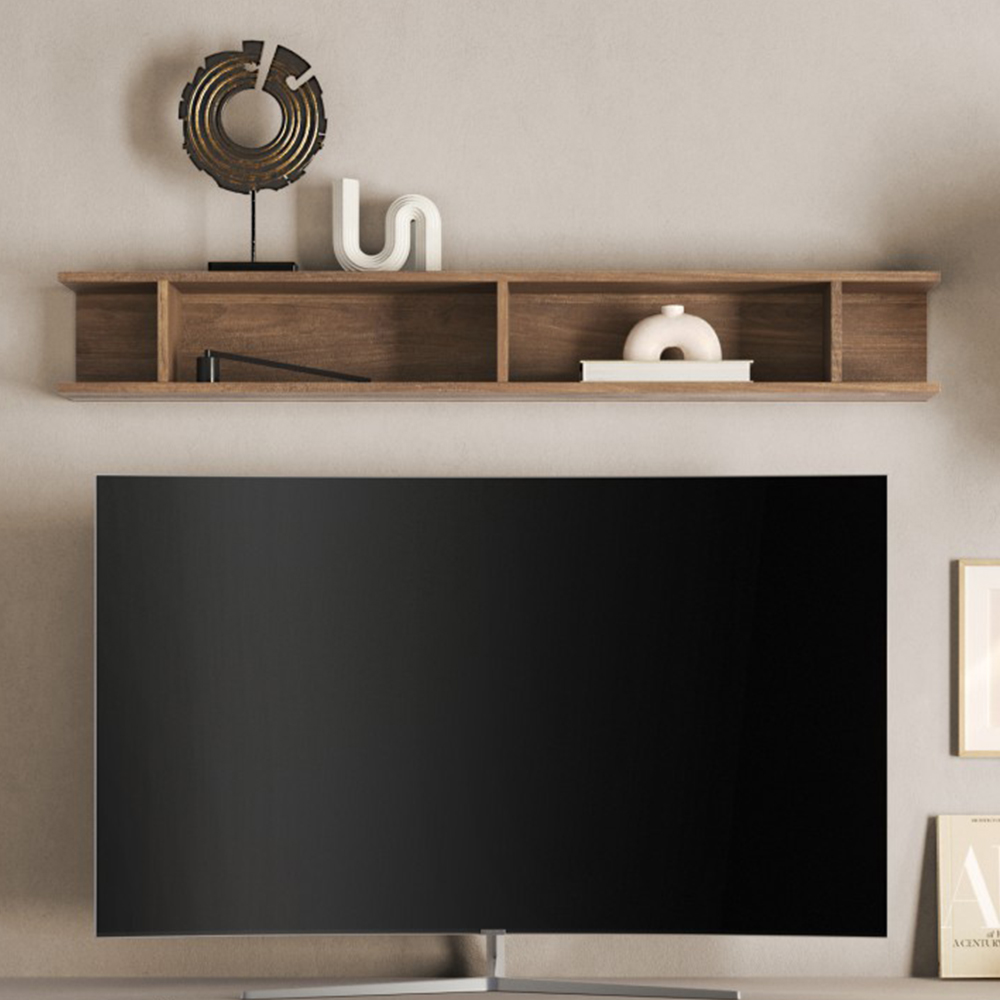 Read more about Milan wooden horizontal wall shelf in mercure oak