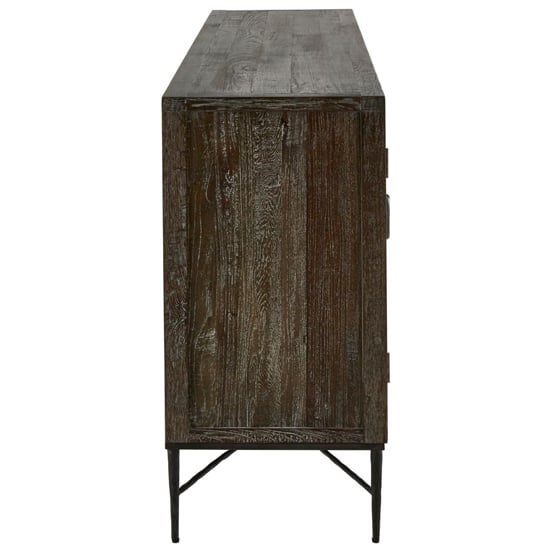 Jabbah Wooden Sideboard In Grey With 4 Doors_3