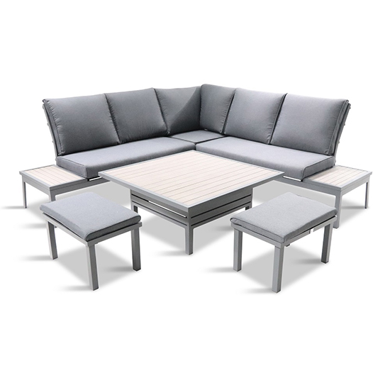 Mertan Modular Lounge Dining Set With Adjustable Table In Grey_2