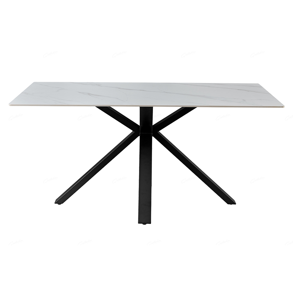 Milano Sintered Stone Dining Table In White