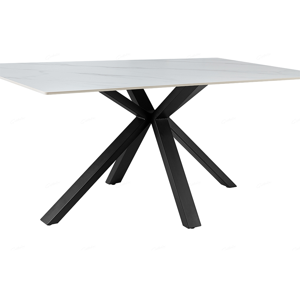 Milano Sintered Stone Dining Table In White