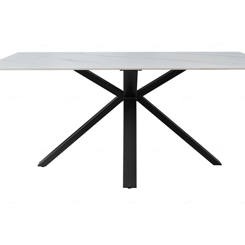 Milano Sintered Stone Dining Table In White