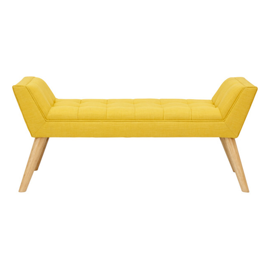 Mopeth Fabric Upholstered Window Seat Bench In Yellow_3