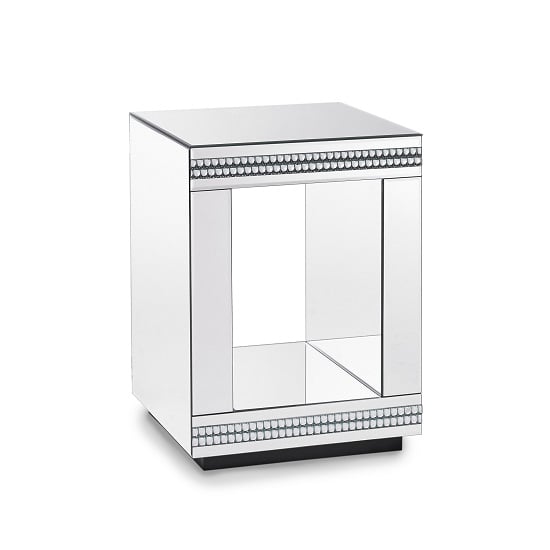 Berkswell Cube Glass Lamp Table In Mirrored_3