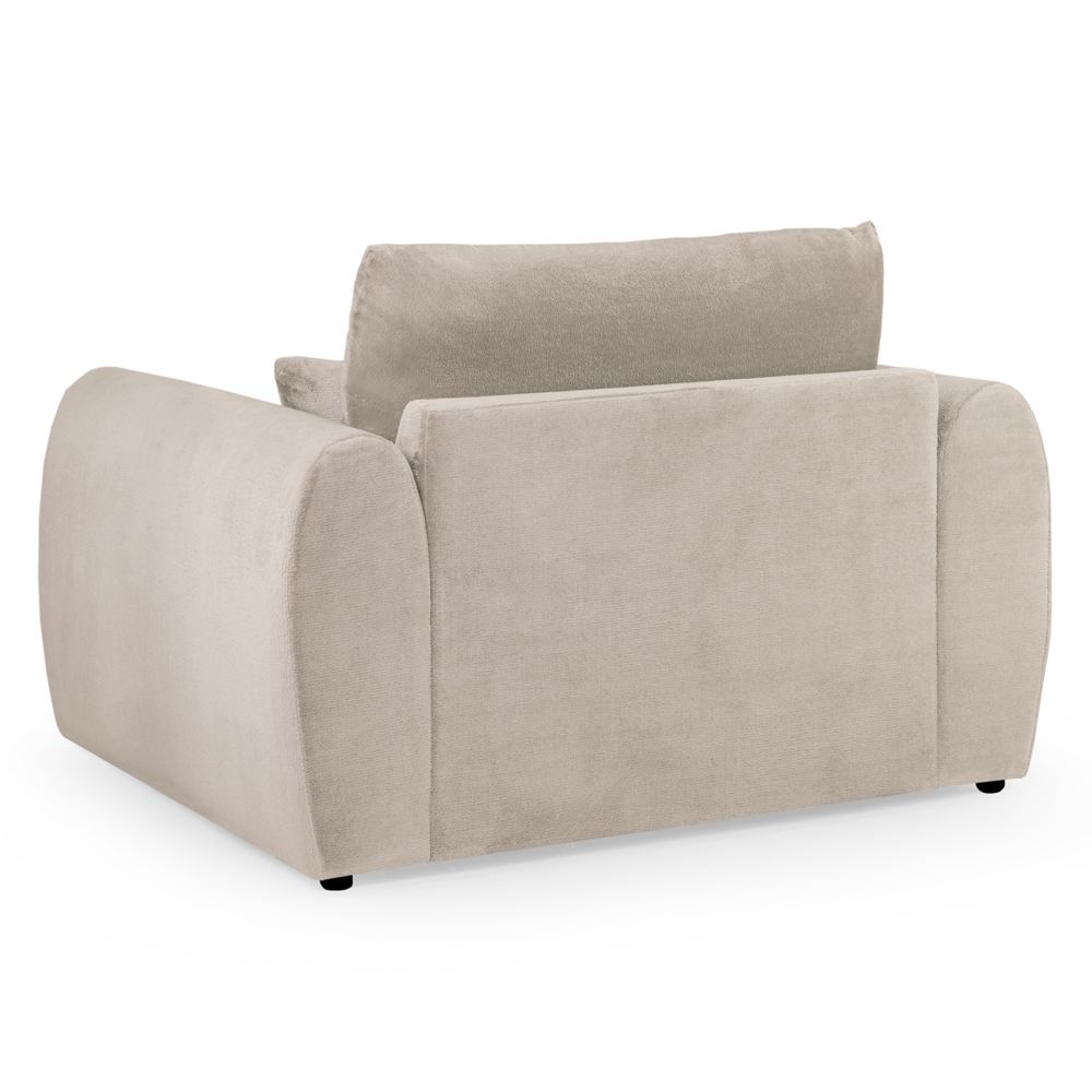 Millburn Plush Velvet 1 Seater Sofa In Mocha