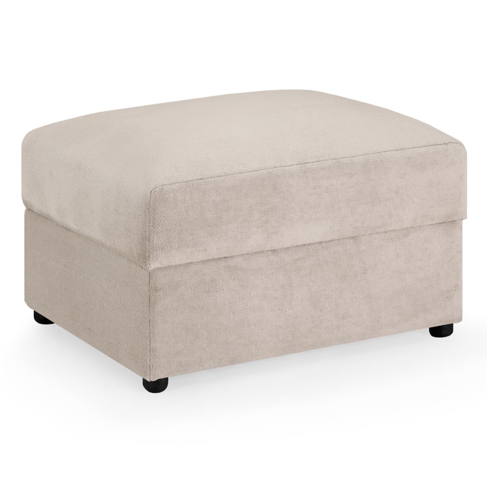Millburn Plush Velvet Foot Stool In Mocha