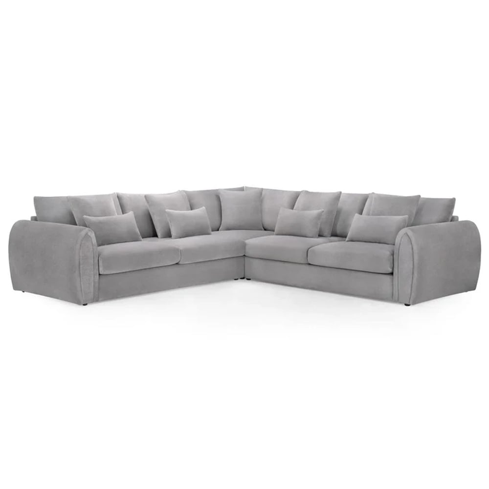 Read more about Millburn velvet large corner sofa in grey