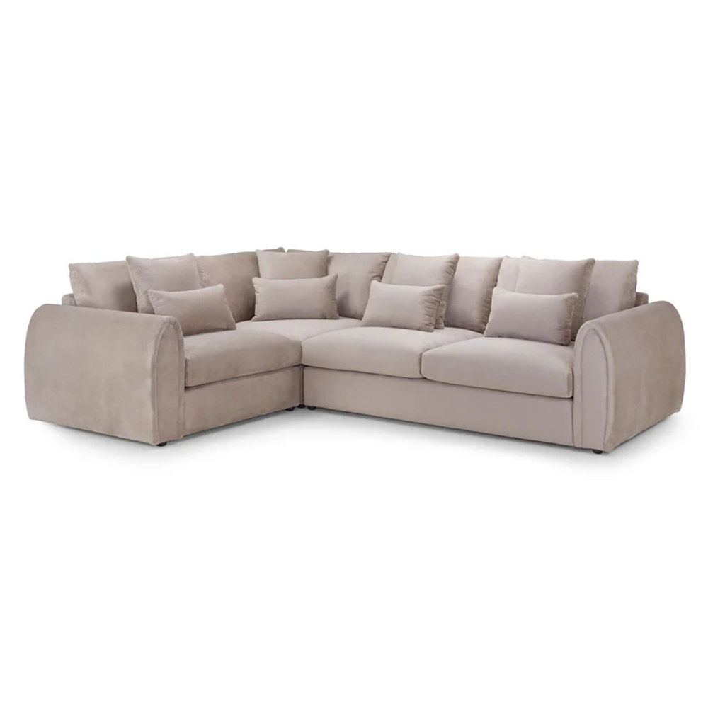Read more about Millburn velvet left hand corner sofa in mocha
