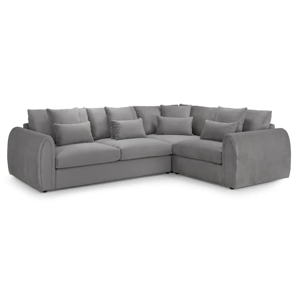 Read more about Millburn velvet right hand corner sofa in grey