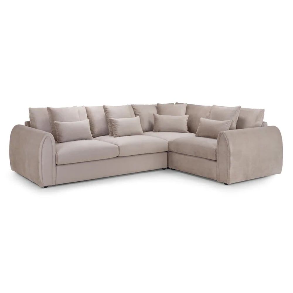 Read more about Millburn velvet right hand corner sofa in mocha