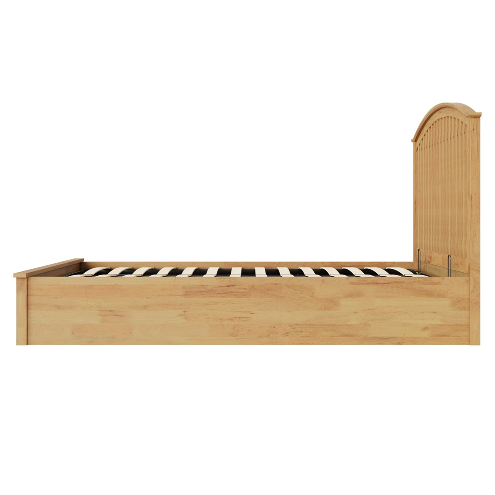 Millom Wooden Ottoman Storage Double Bed In Oak