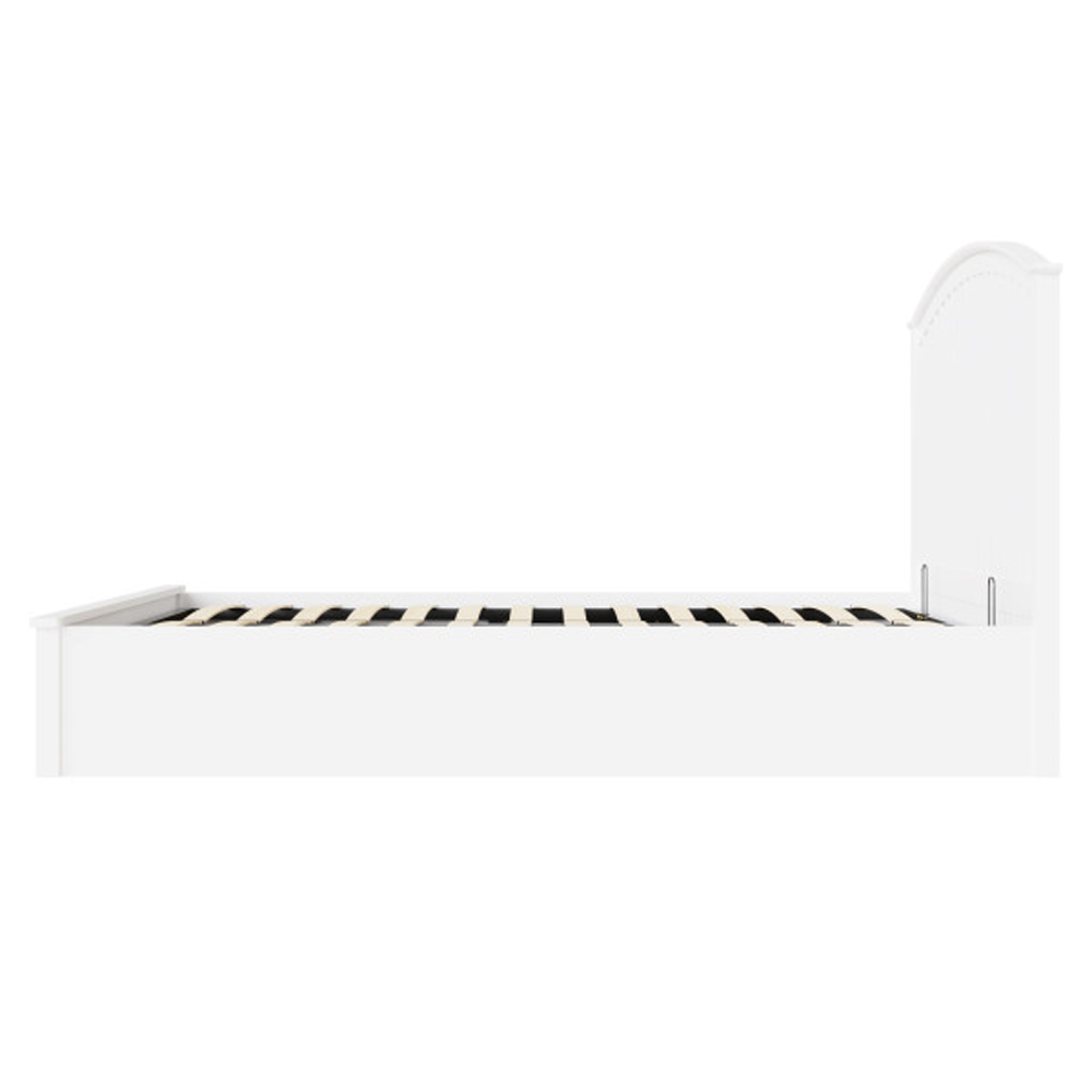 Millom Wooden Ottoman Storage King Size Bed In White