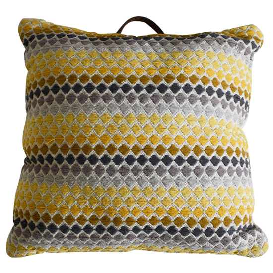 Milmo Fabric Floor Cushion In Grey And Yellow_2